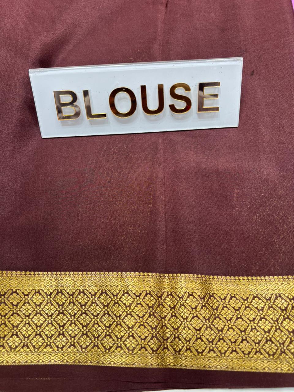 Pure Mysore Silk Saree.