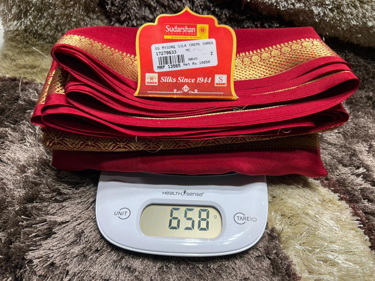 Pure Mysore Silk Saree.