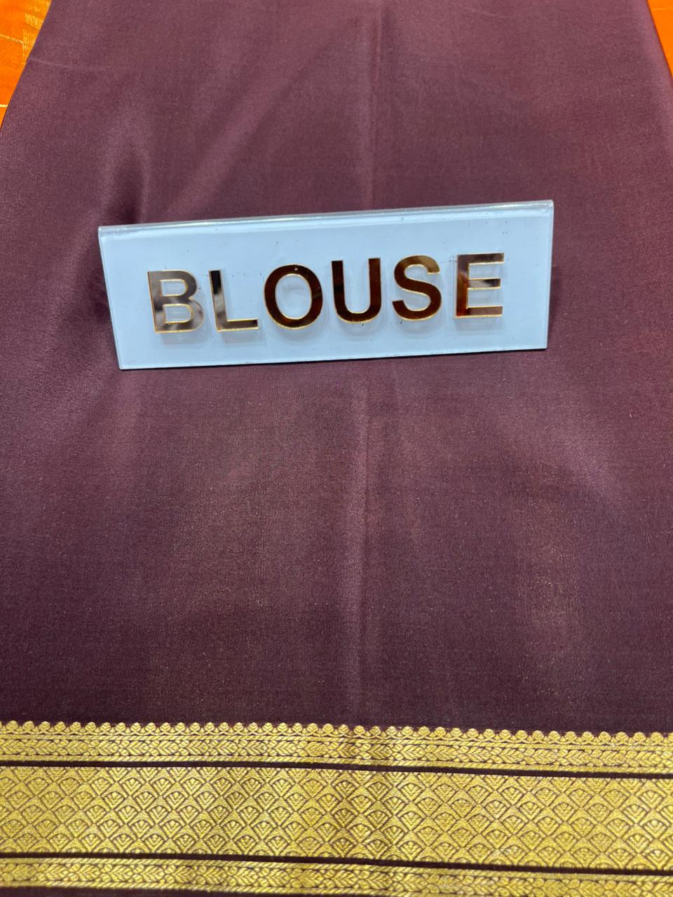 Pure Mysore Silk Saree.