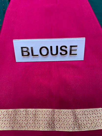 Pure Mysore Silk Saree.