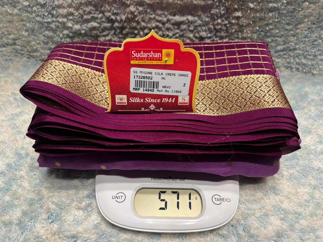 Pure Mysore Silk Saree.