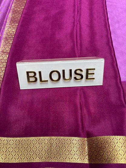 Pure Mysore Silk Saree.