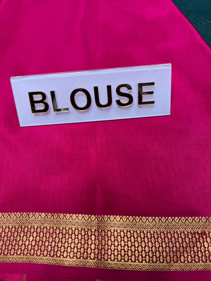 Pure Mysore Silk Saree.