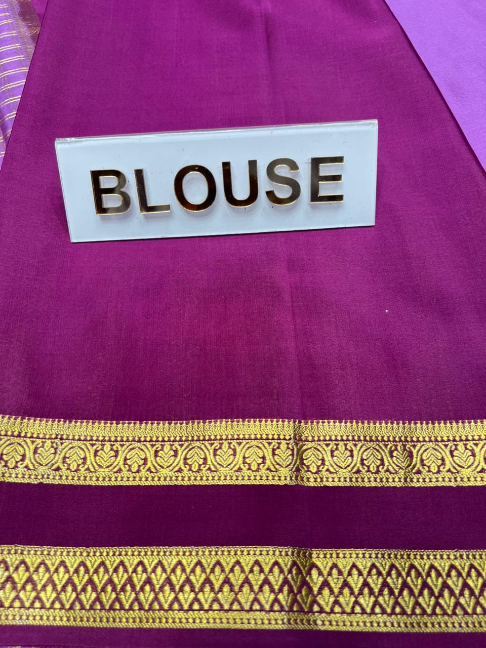 Pure Mysore Silk Saree.