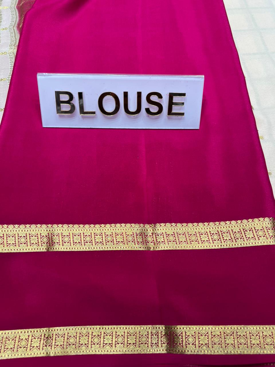Pure Mysore Silk Saree.