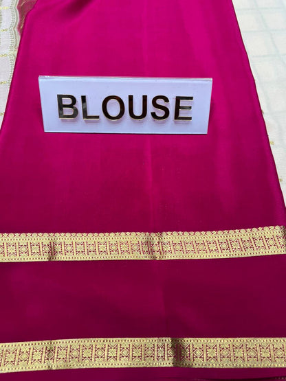 Pure Mysore Silk Saree.