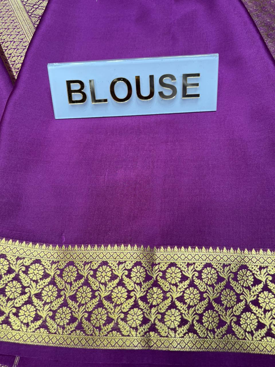 Pure Mysore Silk Saree.