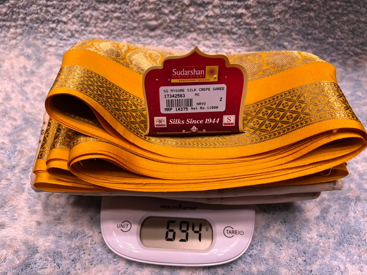 Pure Mysore Silk Saree.