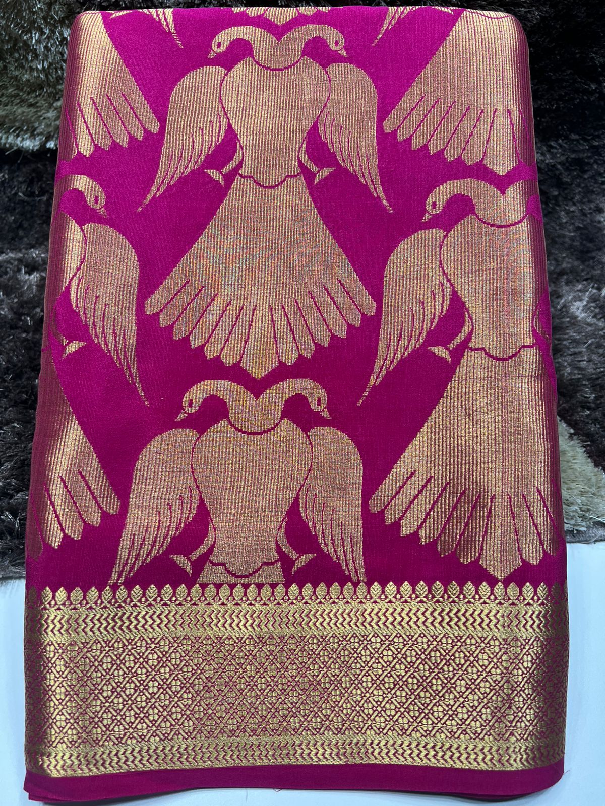 Pure Mysore Silk Saree.( 100 Gsm )