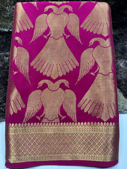 Pure Mysore Silk Saree.( 100 Gsm )