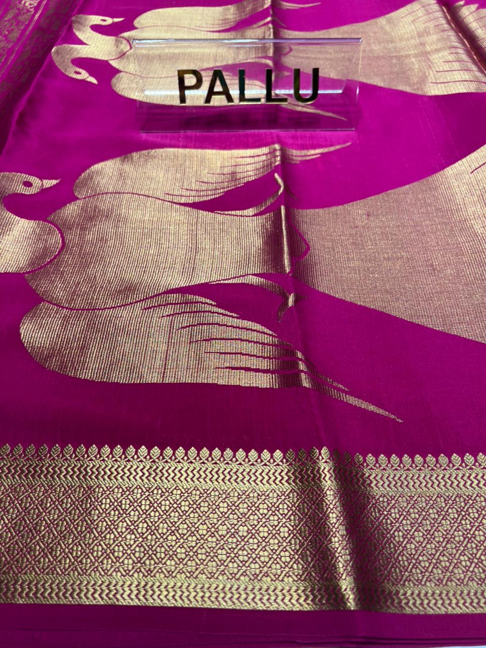 Pure Mysore Silk Saree.( 100 Gsm )