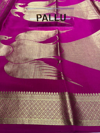 Pure Mysore Silk Saree.( 100 Gsm )