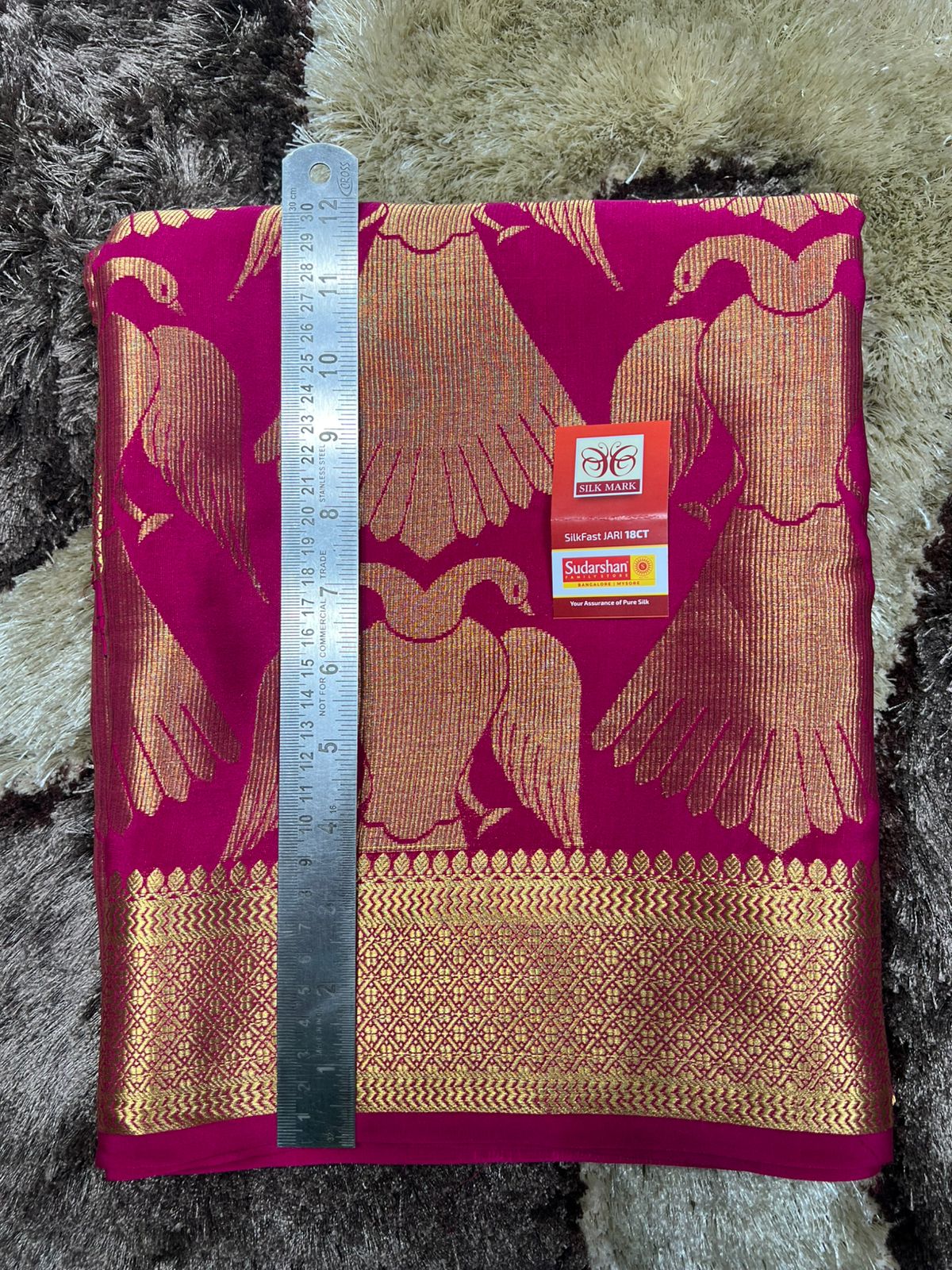Pure Mysore Silk Saree.( 100 Gsm )
