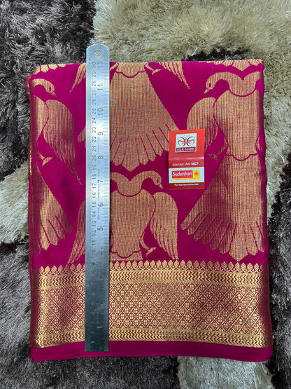 Pure Mysore Silk Saree.( 100 Gsm )