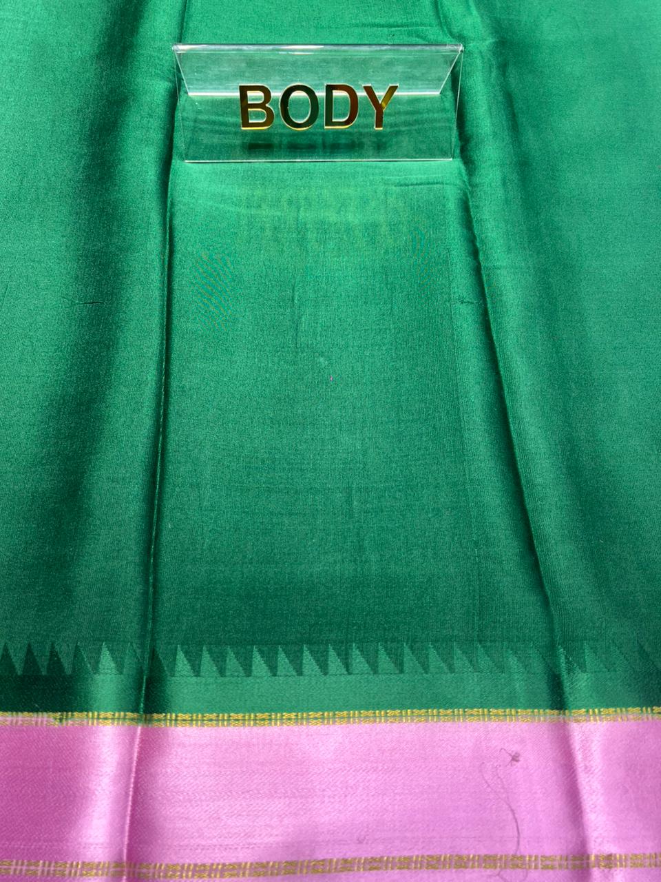 Pure Mysore Silk Saree.( 100 Gsm )