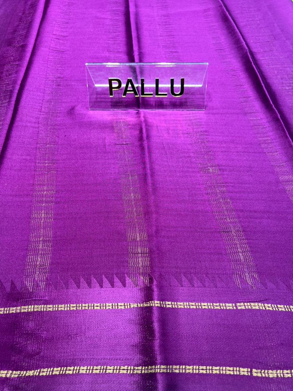 Pure Mysore Silk Saree.( 100 Gsm )