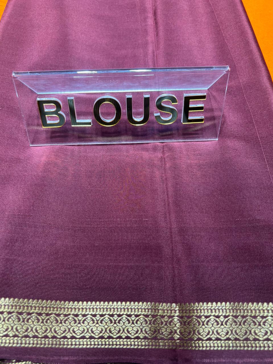 Pure Mysore Silk Saree.