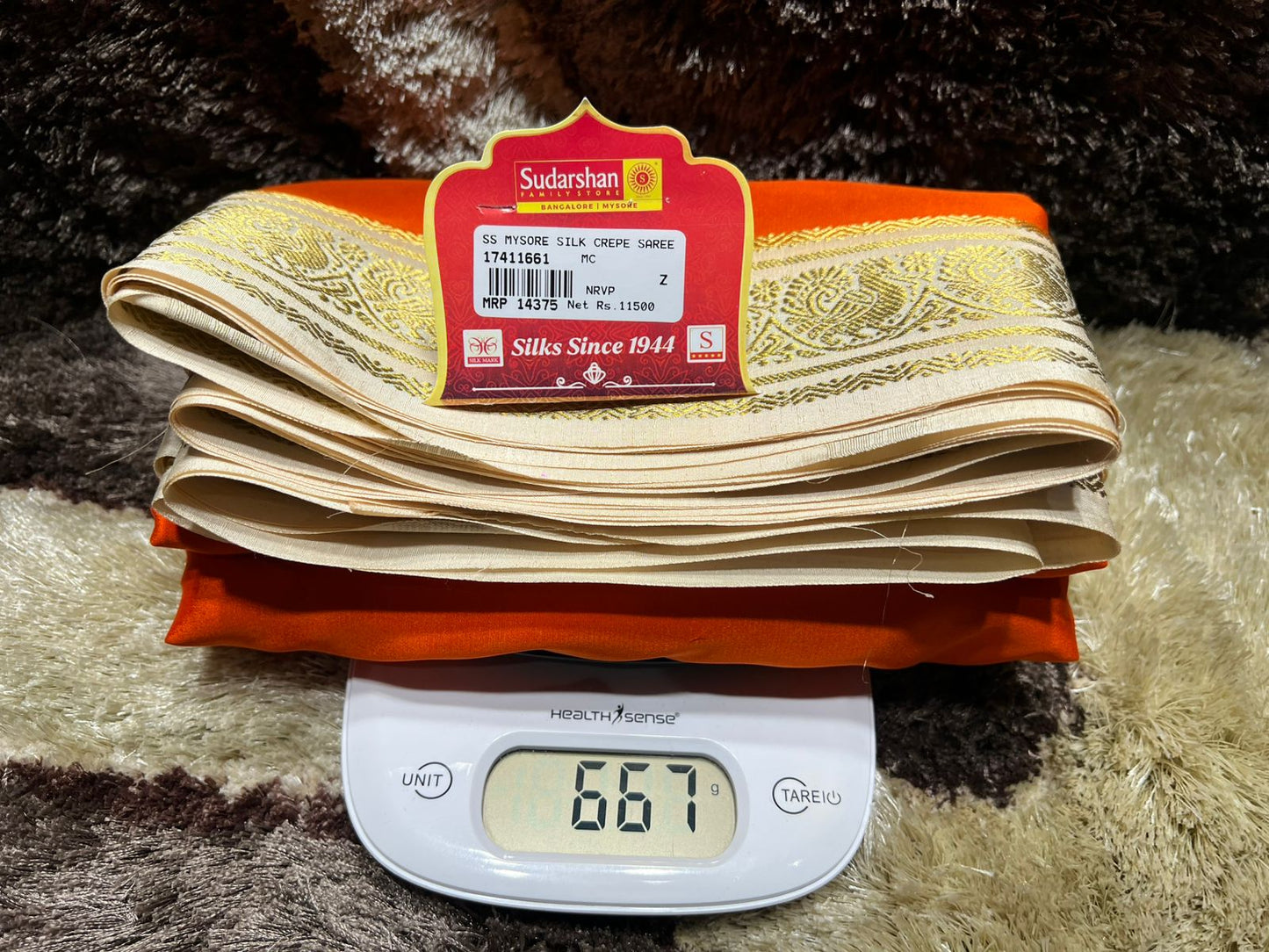Pure Mysore Silk Saree.