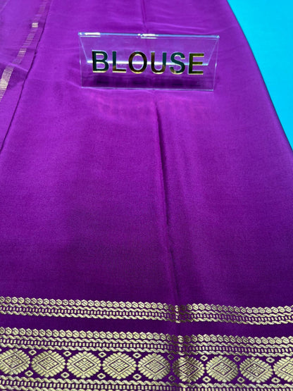 Pure Mysore Silk Saree.( 100 Gsm )