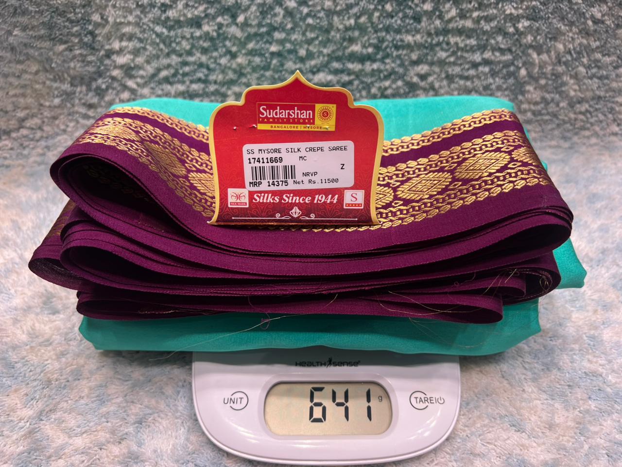 Pure Mysore Silk Saree.
