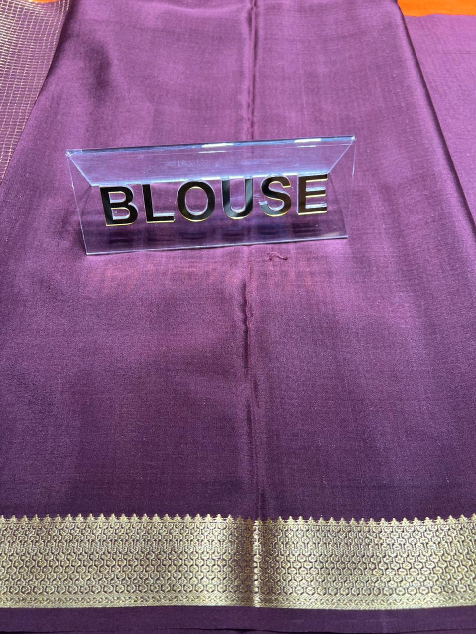 Pure Mysore Silk Saree.