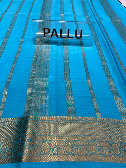 Pure Mysore Silk Saree.( 100 Gsm )