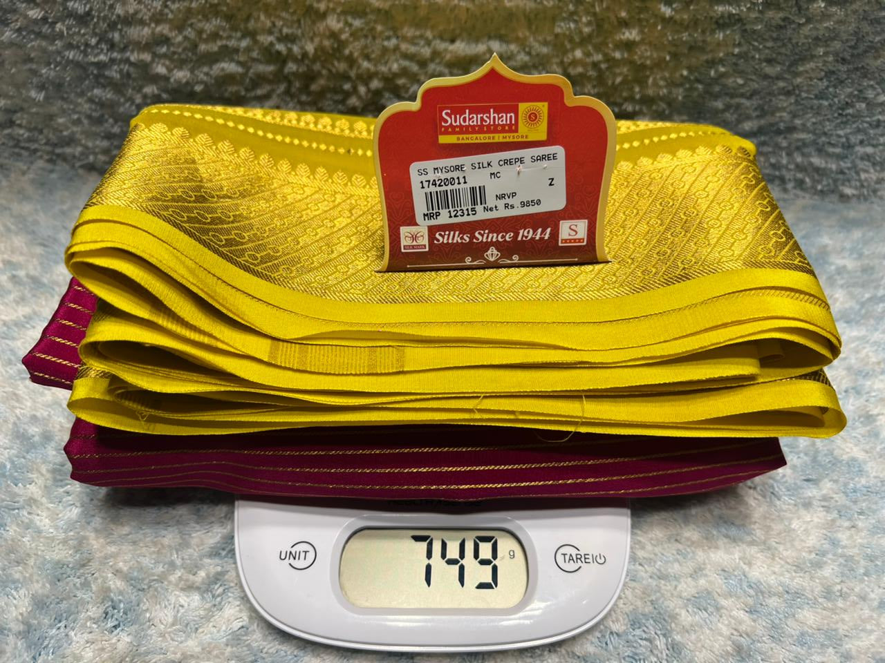Pure Mysore Silk Saree.