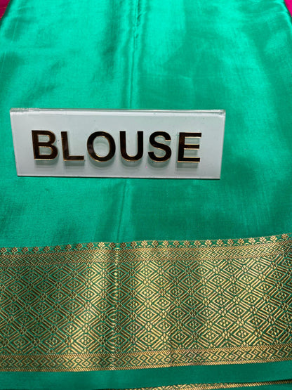 Pure Mysore Silk Saree.