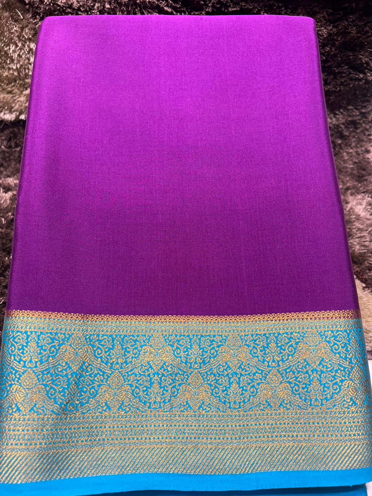 Pure Mysore Silk Saree.( 100 Gsm )