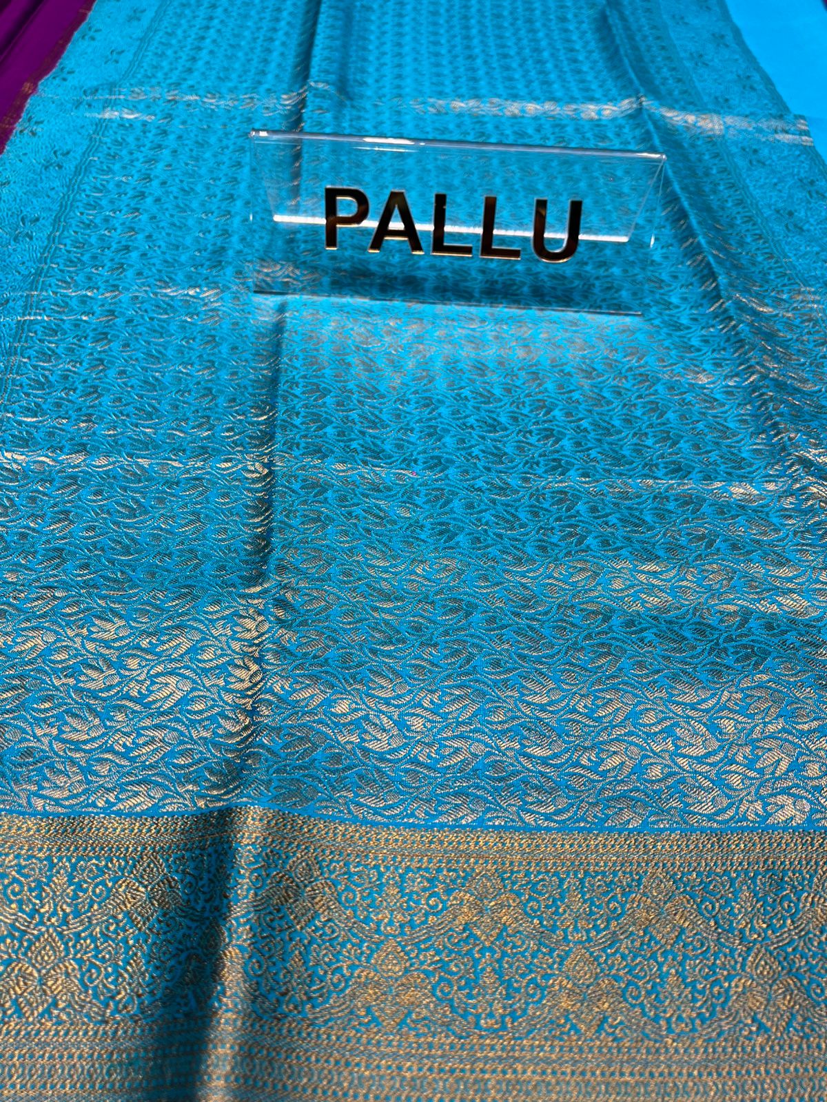 Pure Mysore Silk Saree.( 100 Gsm )