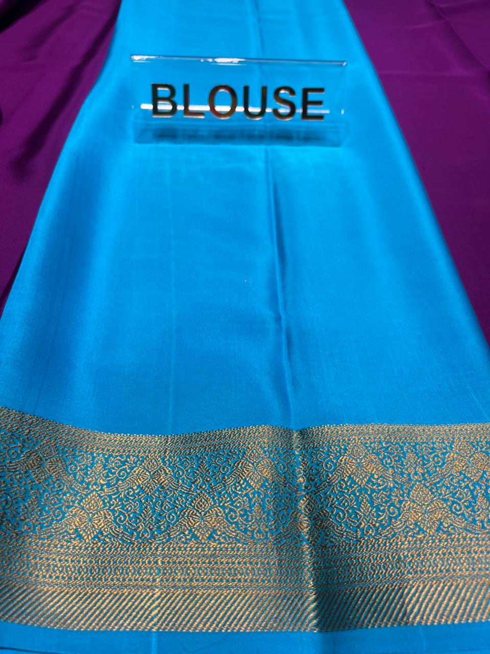 Pure Mysore Silk Saree.( 100 Gsm )