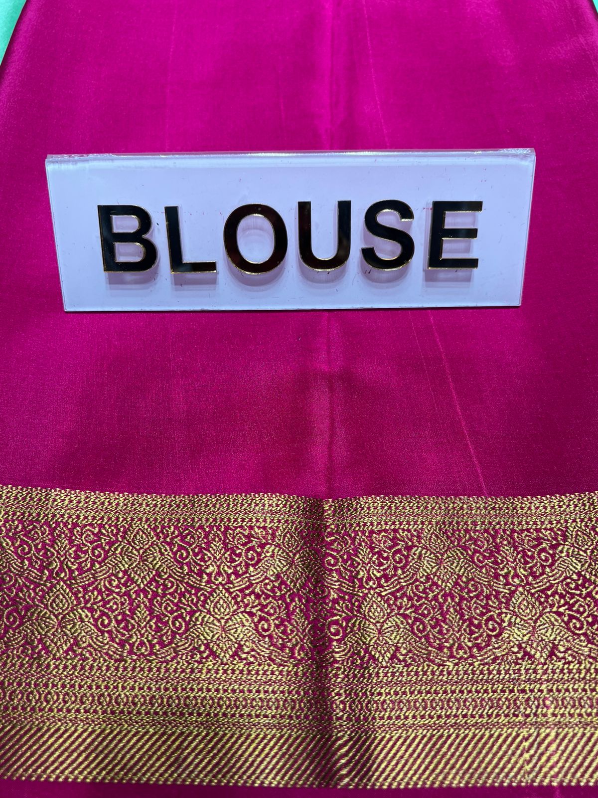 Pure Mysore Silk Saree.