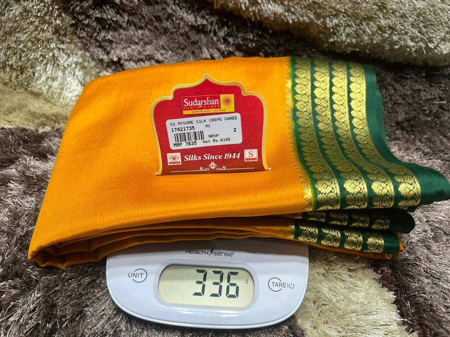 Pure Mysore Silk Saree ( 60 Grams )