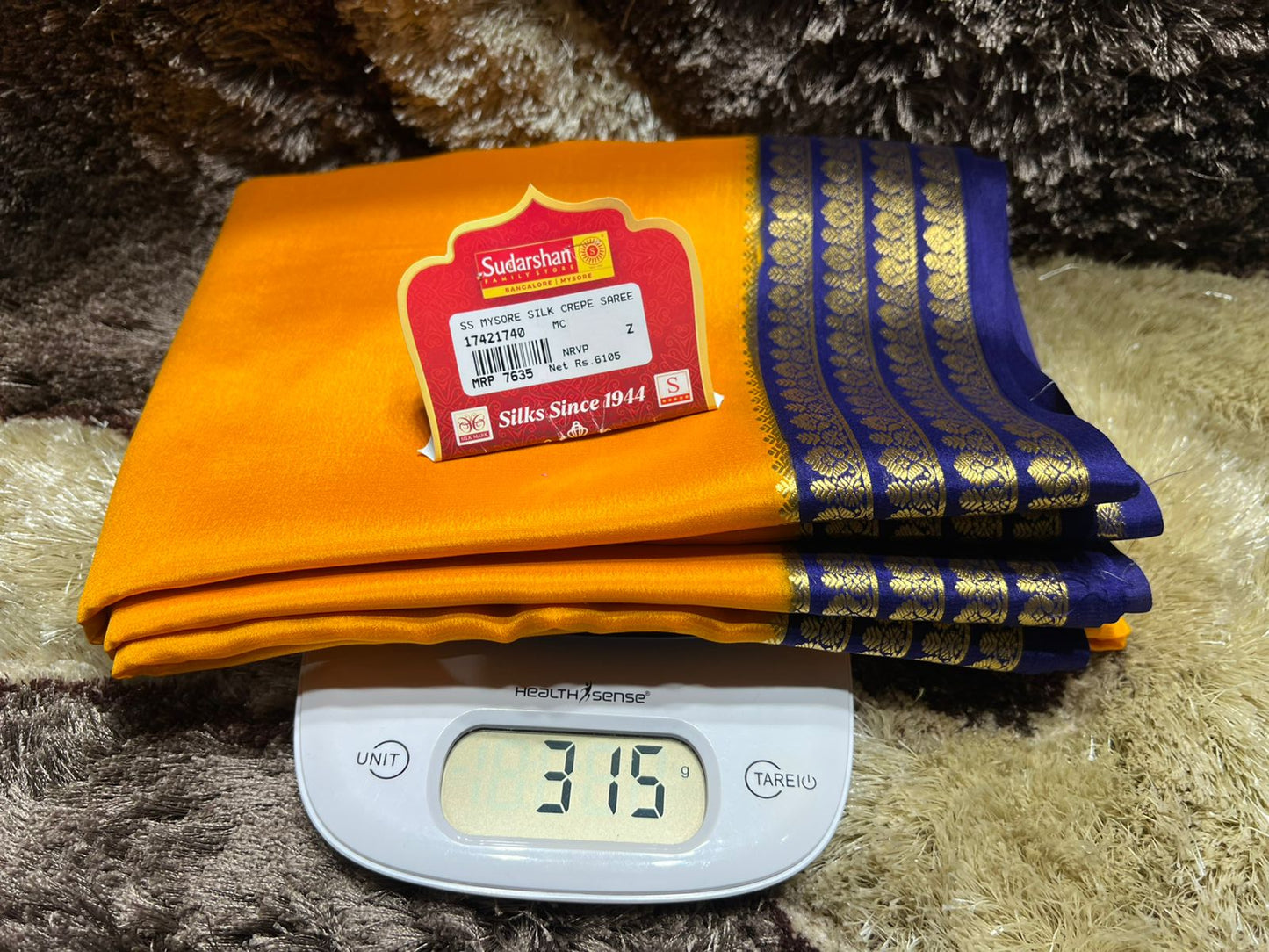 Pure Mysore Silk Saree ( 60 Grams )