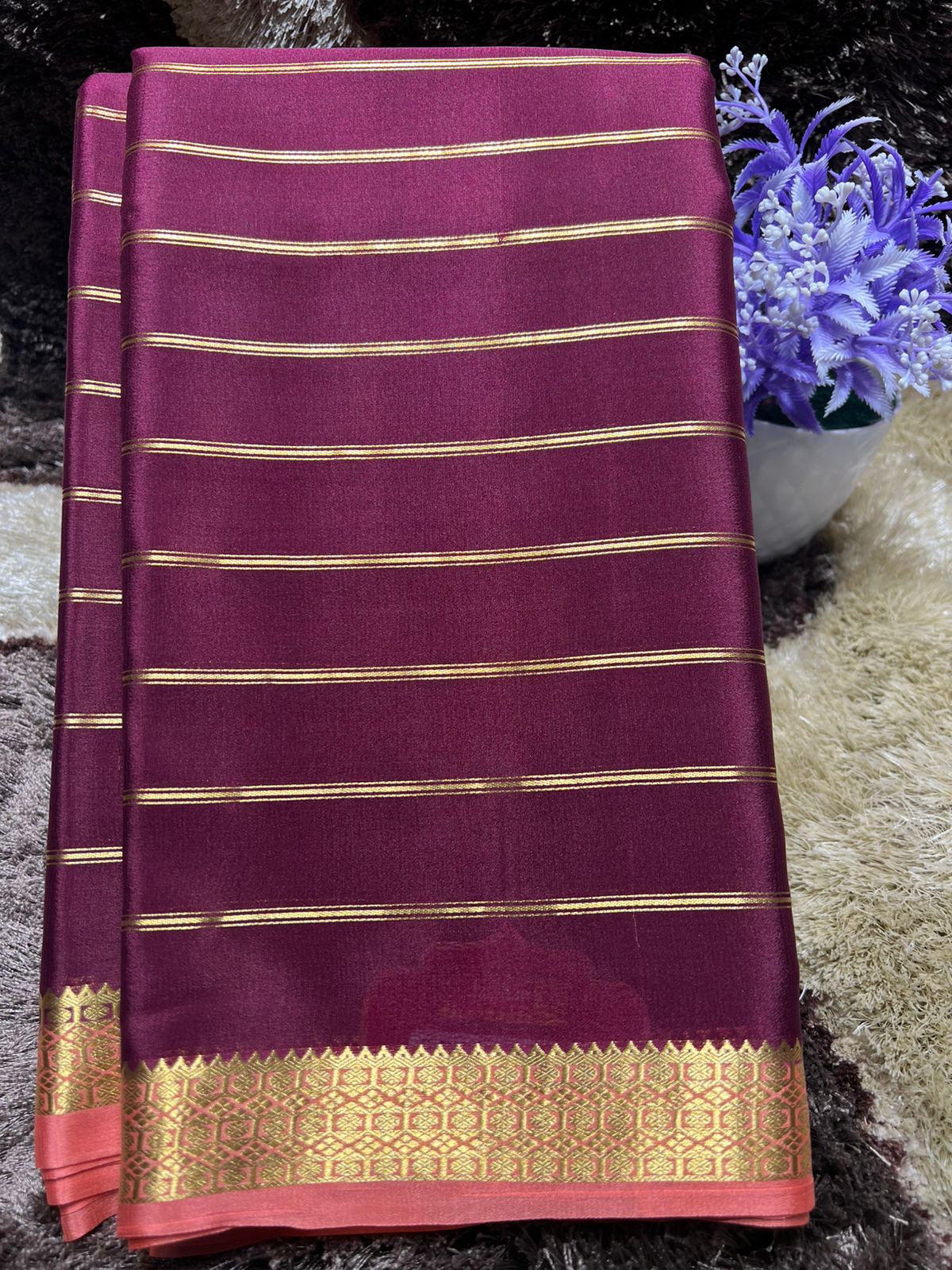 Pure Mysore Silk Saree ( 60 Grams )