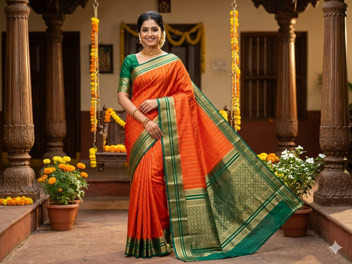 Pure Mysore Silk Saree.