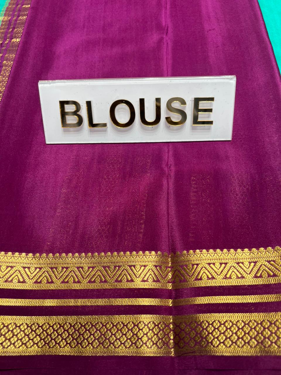 Pure Mysore Silk Saree.