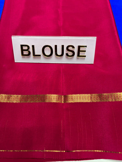 Pure Mysore Silk Saree.