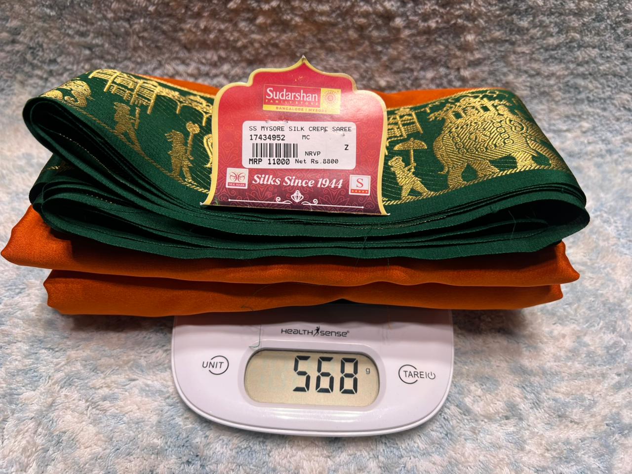 Pure Mysore Silk Saree.