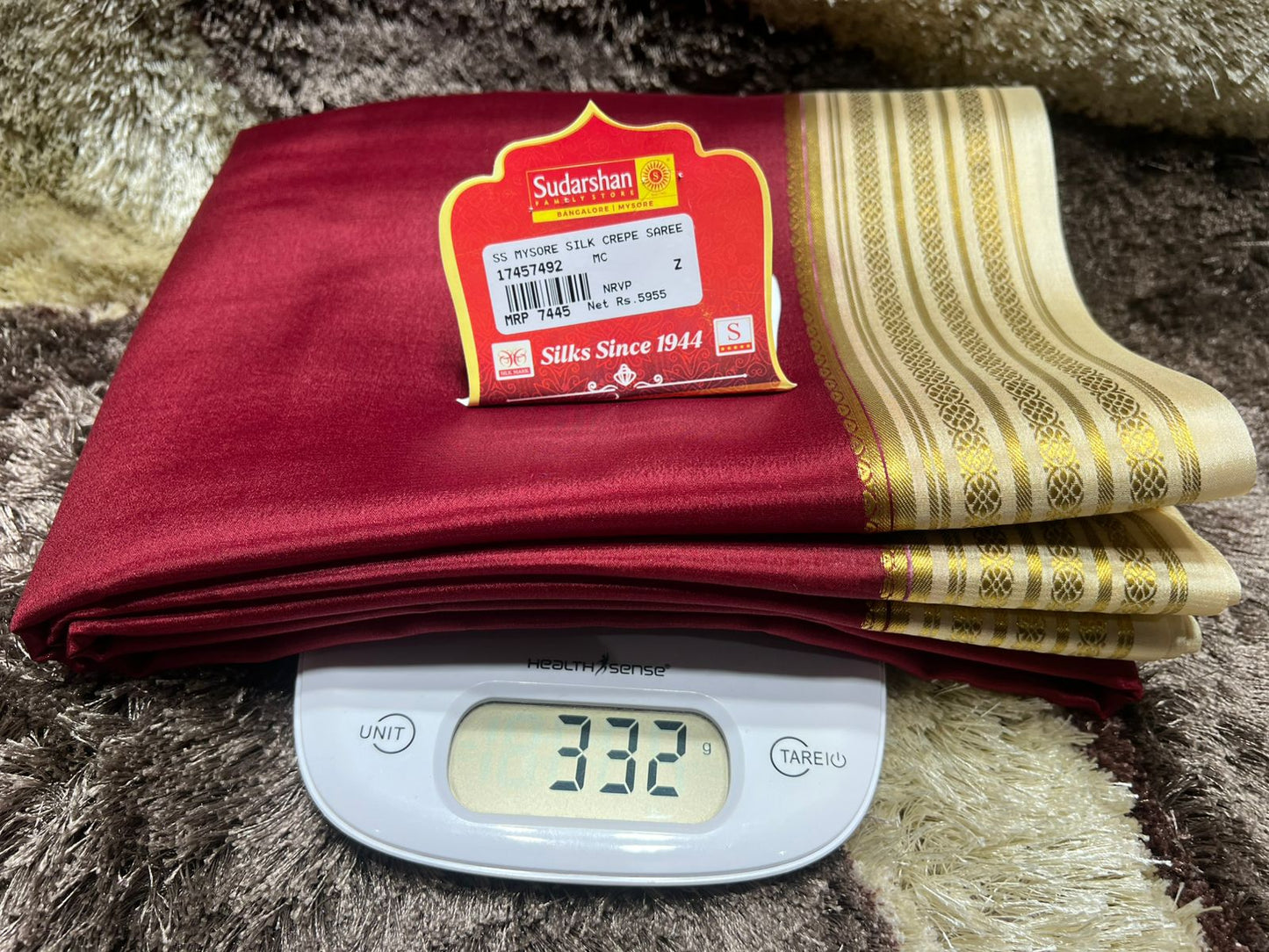 Pure Mysore Silk Saree ( 60 Grams )