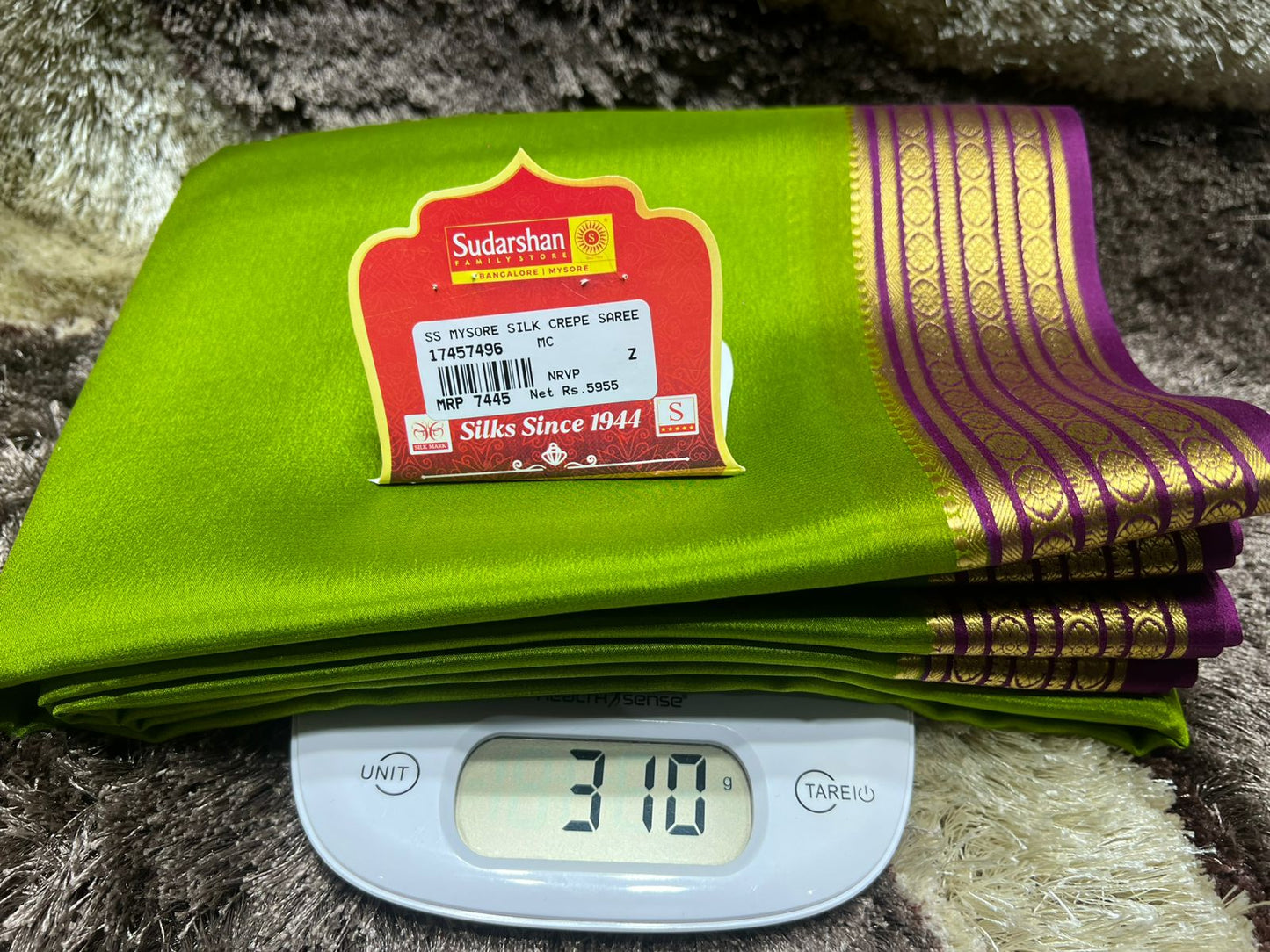 Pure Mysore Silk Saree ( 60 Grams )