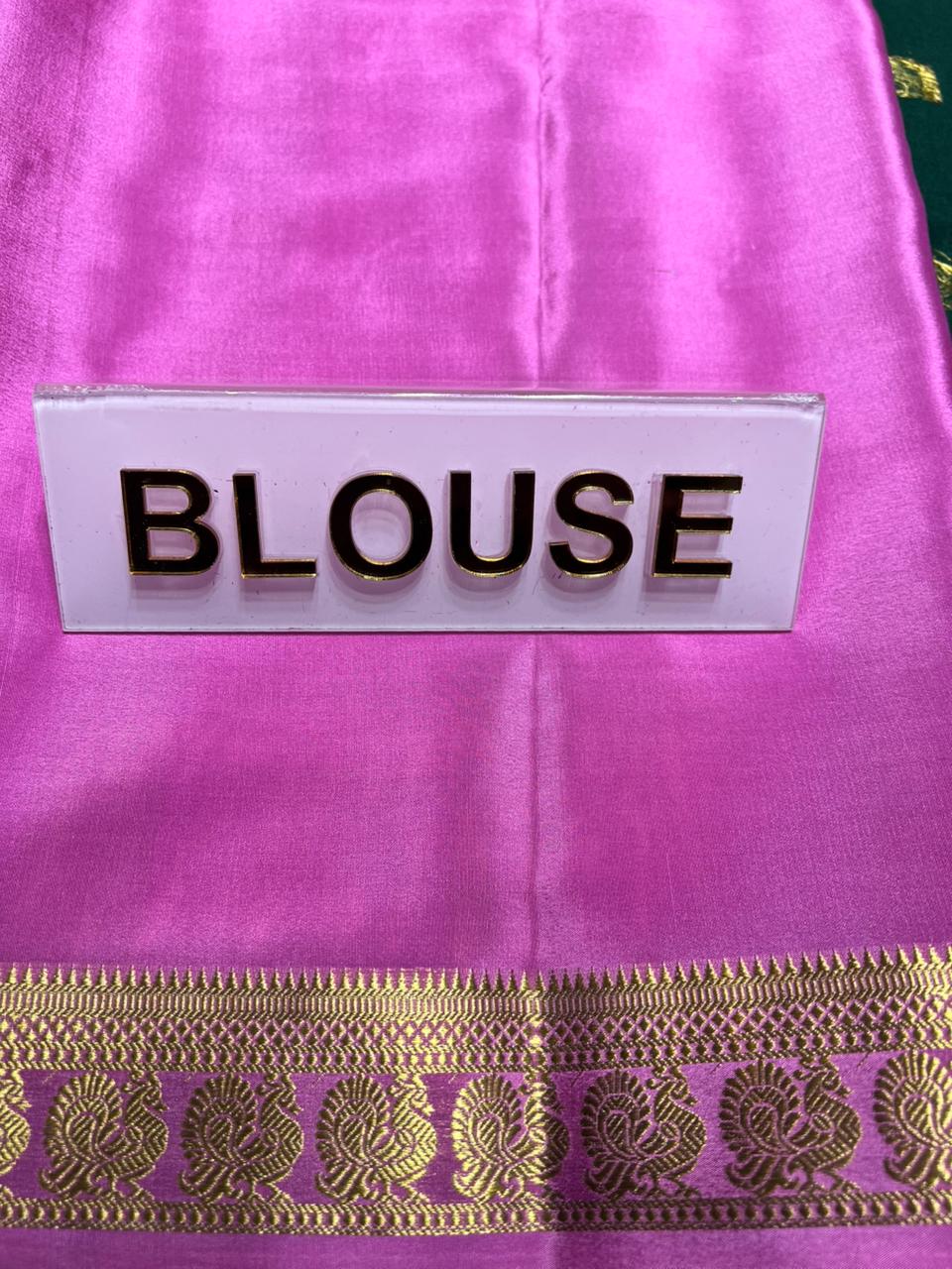 Pure Mysore Silk Saree.