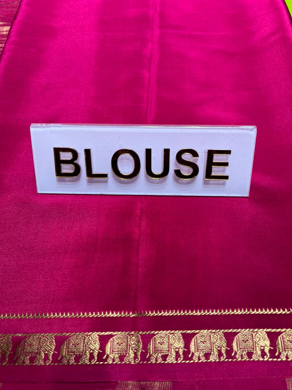 Pure Mysore Silk Saree.