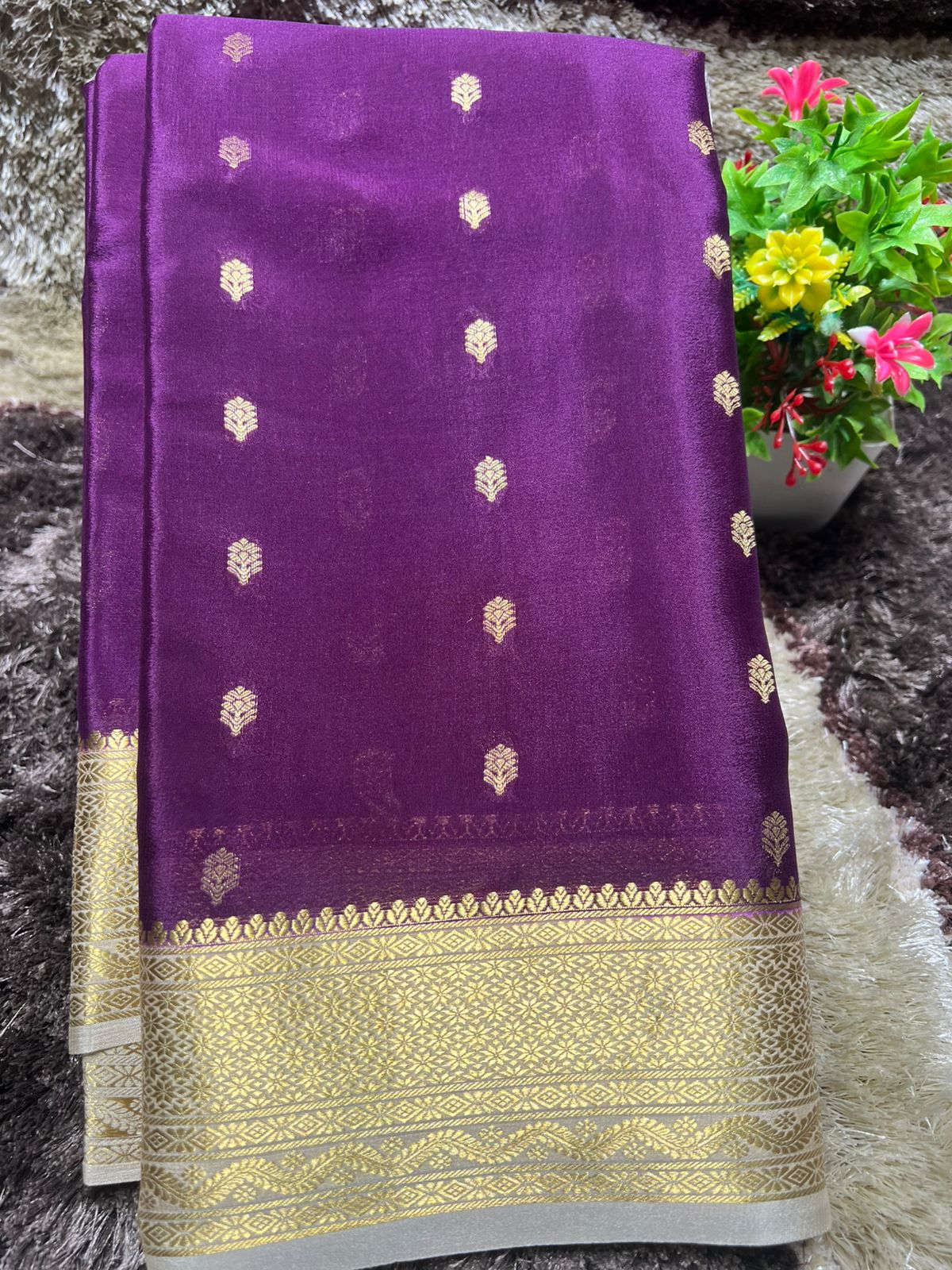 Pure Mysore Silk Saree ( 60 Grams )