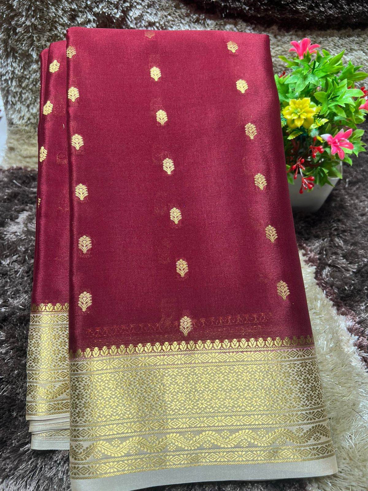 Pure Mysore Silk Saree ( 60 Grams )