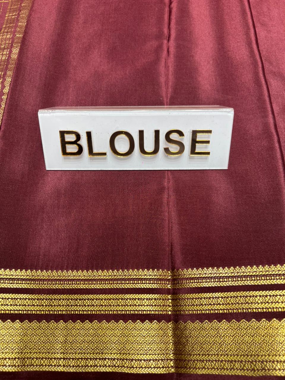 Pure Mysore Silk Saree.