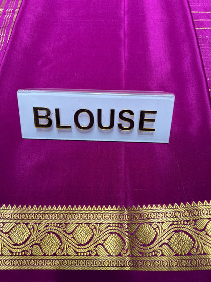 Pure Mysore Silk Saree.