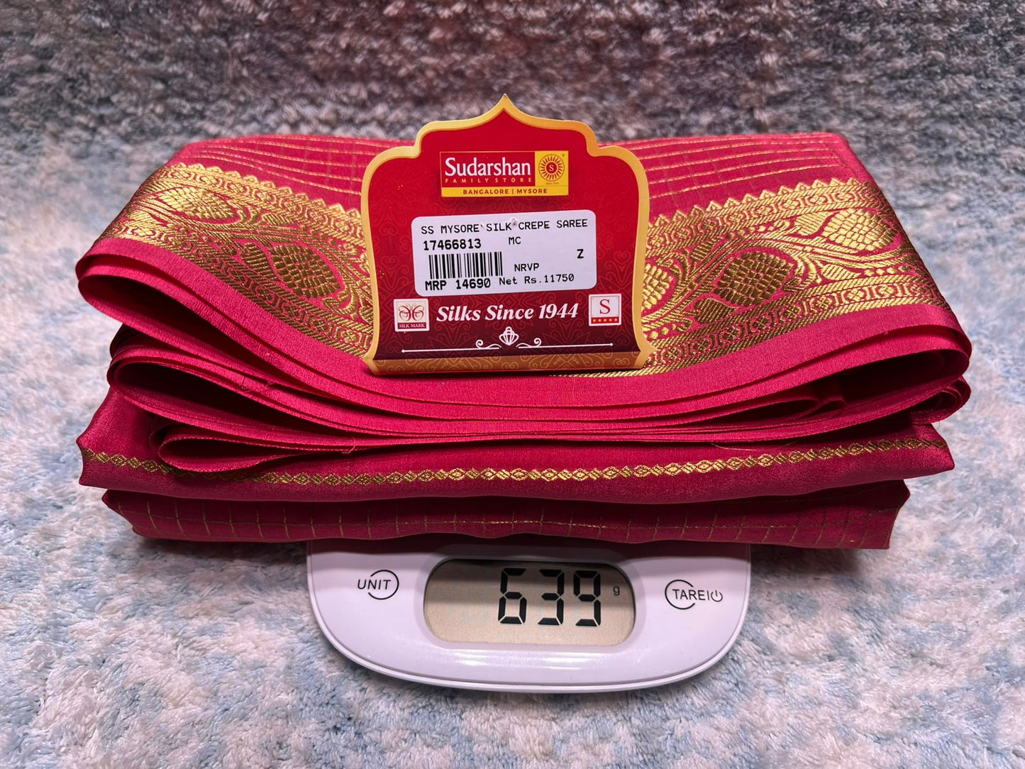 Pure Mysore Silk Saree.