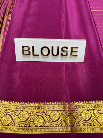 Pure Mysore Silk Saree.