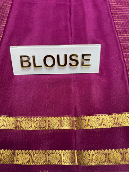 Pure Mysore Silk Saree.